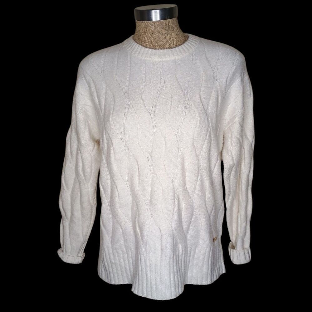 Calvin Klein Sweater Women's Sz S Soft Knit Ivory NWT Classic Quiet Elegance